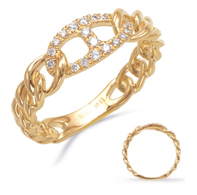 Anillo de diamantes de 0,17 quilates en oro amarillo de 14 quilates
