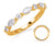 A 14K yellow gold diamond ring with multiple smaller diamonds set around it, and a smaller ring partially visible on the side.