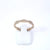 A 14K yellow gold wavy diamond band ring displayed on a white band, with a total of 0.27 carats of diamonds set in the band.