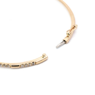 Brazalete de diamantes en oro amarillo de 14 quilates
