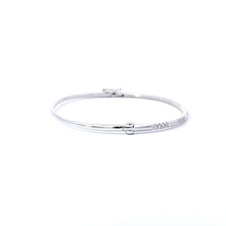 Brazalete de diamantes en oro blanco de 14 quilates