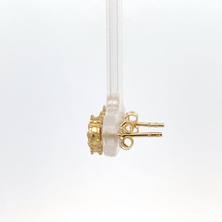 10K Yellow Gold Clover Stud Earrings