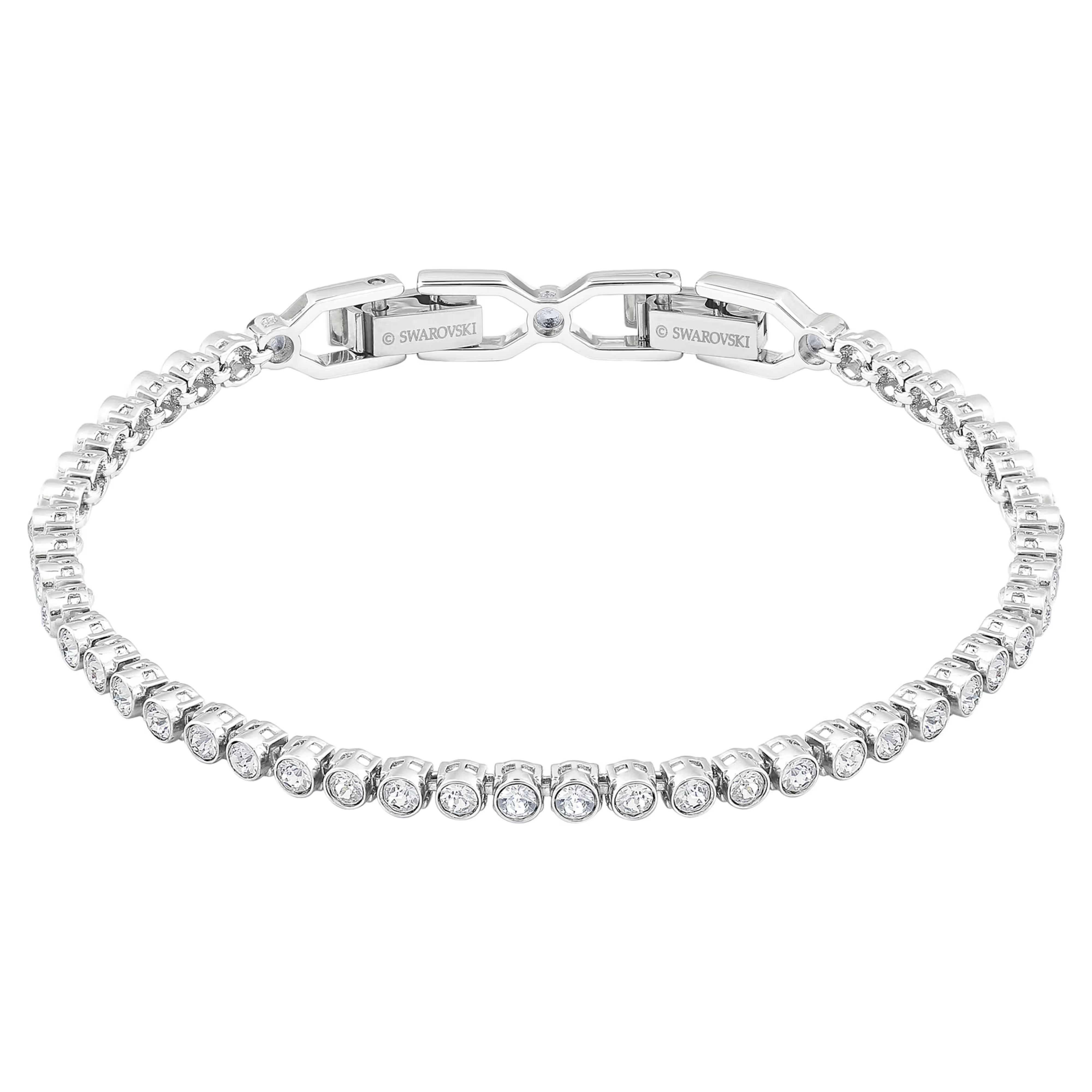 Swarovski Imber Tennis bracelet Round cut, White, Rhodium plated - 1808960