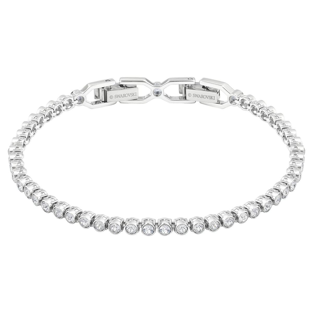 Swarovski Imber Tennis bracelet Round cut, White, Rhodium plated - 1808960