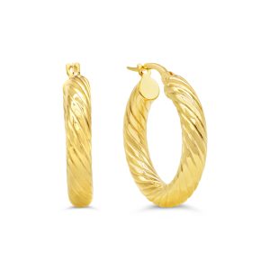 10K Yellow Gold Hoop Earring