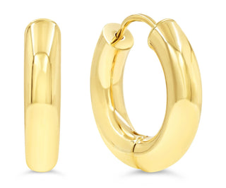 Pendientes de oro amarillo de 10 quilates de 17 mm