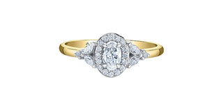 18K Yellow and White Gold 0.53cttw Canadian Diamond Ring