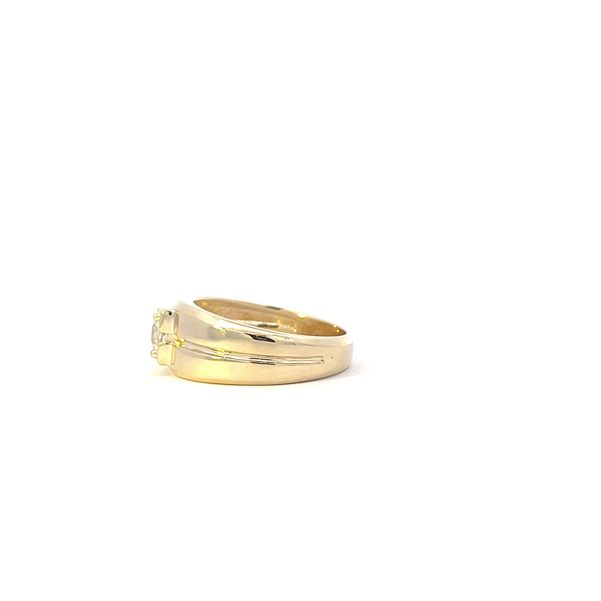 10K Yellow Gold 1.05ct lab Grown Diamond Men&#39;s Ring