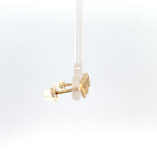 14K Yellow Gold Infinity stud earrings