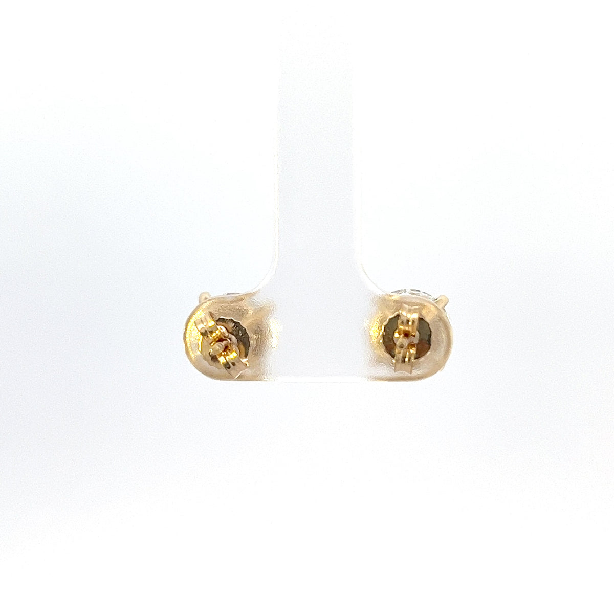 Aretes de oro amarillo de 14 quilates con diamantes cultivados en laboratorio de 1,05 quilates