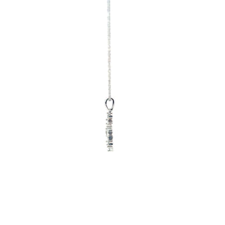 925 Sterling Silver Snowflake Lab Grown Diamond Pendant Necklace