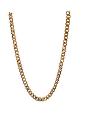 Stainless Steel Plated Gold Color Curb Chain 20" 5.4mm