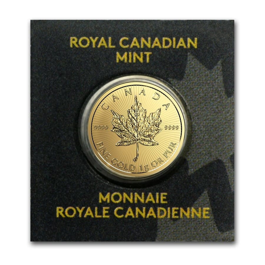 1 gram 2025 Canadian Maple Leaf Gold Coin - Shipping Immediately
