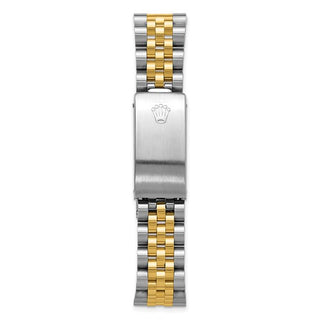 Swiss Crown™ USA Pre-owned Rolex-Independently Certified Steel and 18k 31mm Jubilee Datejust Champagne Dial and Fluted Bezel Watch