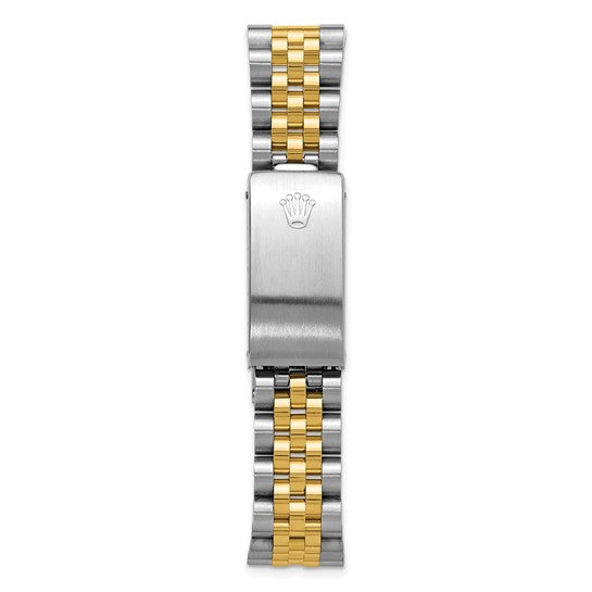 Rolex de segunda mano de Swiss Crown™ EE. UU. Reloj Rolex de segunda mano certificado independientemente de acero y reloj Jubilee Datejust de 18k y 31 mm con esfera blanca y bisel estriado 