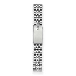 Swiss Crown™ USA Pre-owned Rolex-Independently Certified Steel 26mm Jubilee Datejust Black Diamond Dial and 18k Fluted Bezel Watch