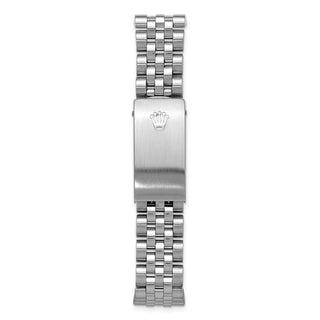 Swiss Crown™ USA Pre-owned Rolex-Independently Certified Steel 31mm Jubilee Datejust Silver Diamond Dial and 18k Fluted Bezel Watch