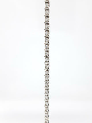 Seguimiento: pulsera de tenis de diamantes de 1,50 quilates en oro blanco de 10 quilates, 7"