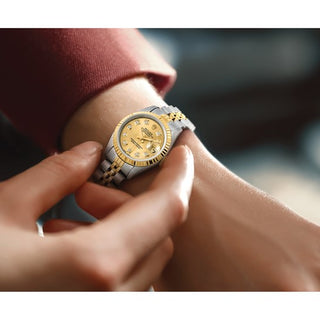 Swiss Crown™ USA Pre-owned Rolex-Independently Certified Two-tone Datejust Jubilee With Champagne Diamond Dial and 18k Bezel