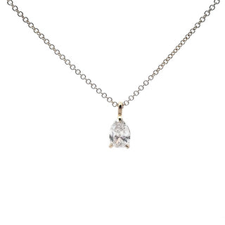 14K Yellow Gold Lab Grown 0.61 cttw Pear Cut Diamond Pendant