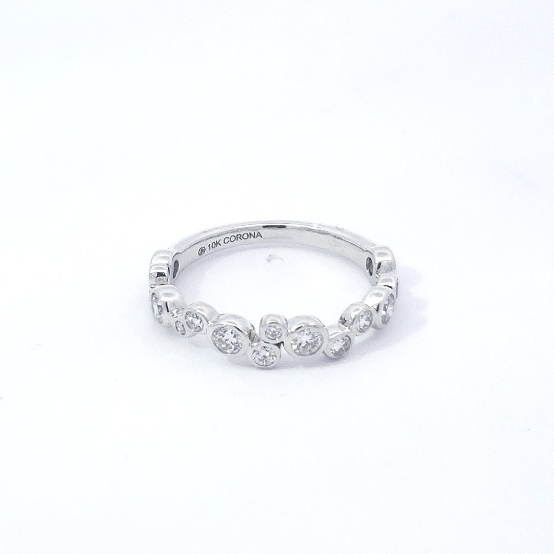 10K White Gold 0.58 cttw Diamond Ring