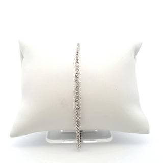 10K White Gold 0.66 cttw Diamond Tennis Bracelet