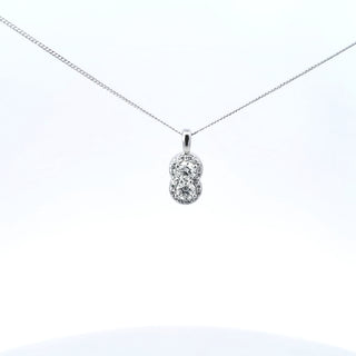 Colgante de diamantes de 0,33 quilates en oro blanco de 10 quilates, 18"