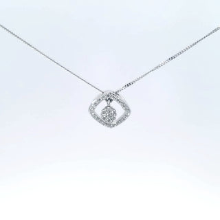 Colgante de diamantes de 0,13 quilates en oro blanco de 10 quilates, 18"