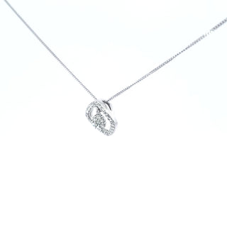 Colgante de diamantes de 0,13 quilates en oro blanco de 10 quilates, 18"