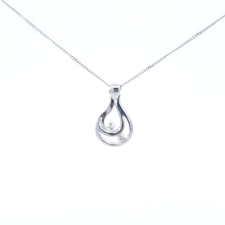 Colgante de diamantes de 0,05 quilates en oro blanco de 10 quilates, 18"