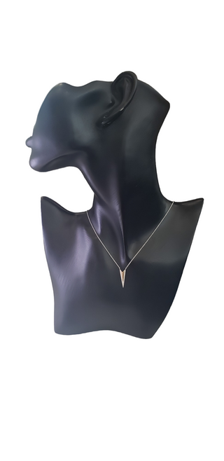 14K White and  Yellow Gold Diamond Pendant, 18"