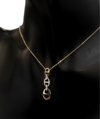 Colgante de diamantes de 0,15 quilates en oro amarillo de 14 quilates