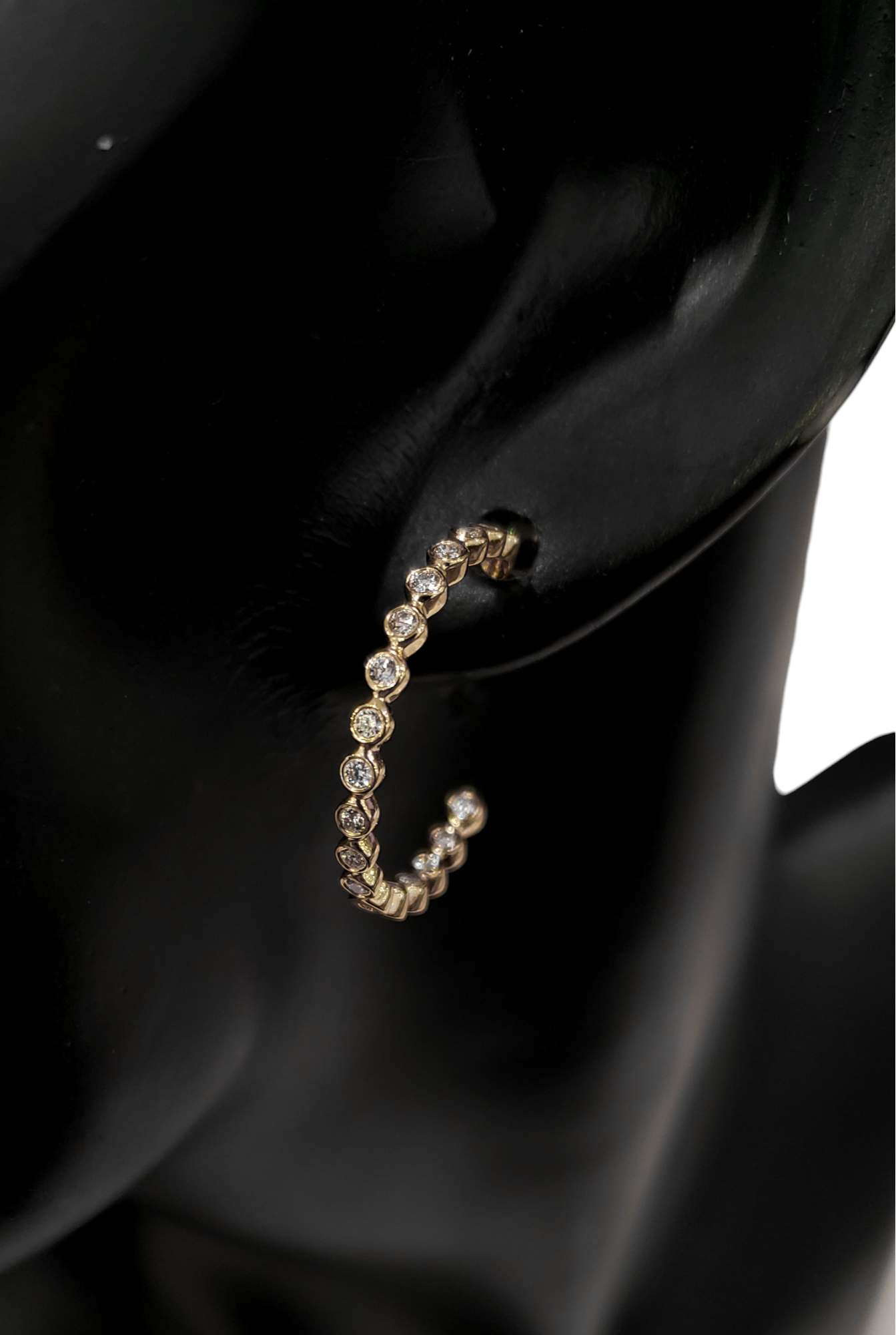 14K Yellow Gold cttw Diamond Earrings