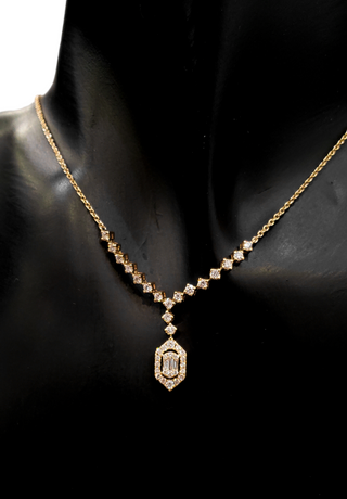 Colgante de diamantes de 0,70 quilates en oro amarillo de 14 quilates