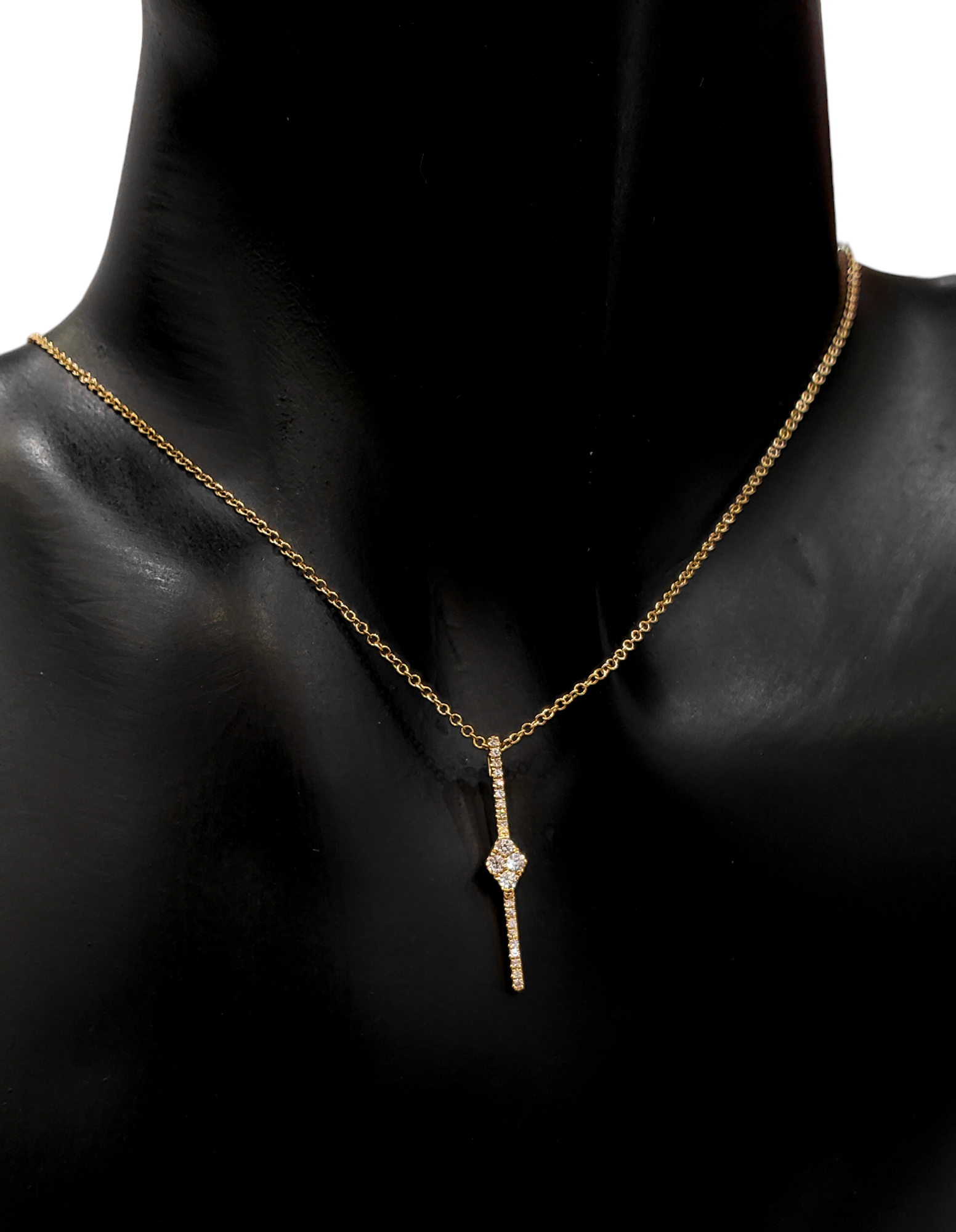 14K Yellow Gold 0.14 cttw Diamond Pendant