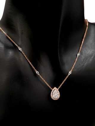 Colgante de diamantes de 0,33 quilates en oro rosa de 14 quilates