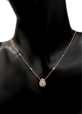 Colgante de diamantes de 0,33 quilates en oro rosa de 14 quilates