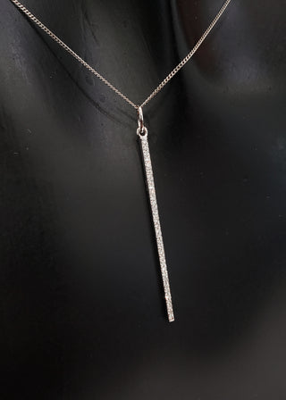 10/14K White Gold 0.11 cttw Diamond Pendant