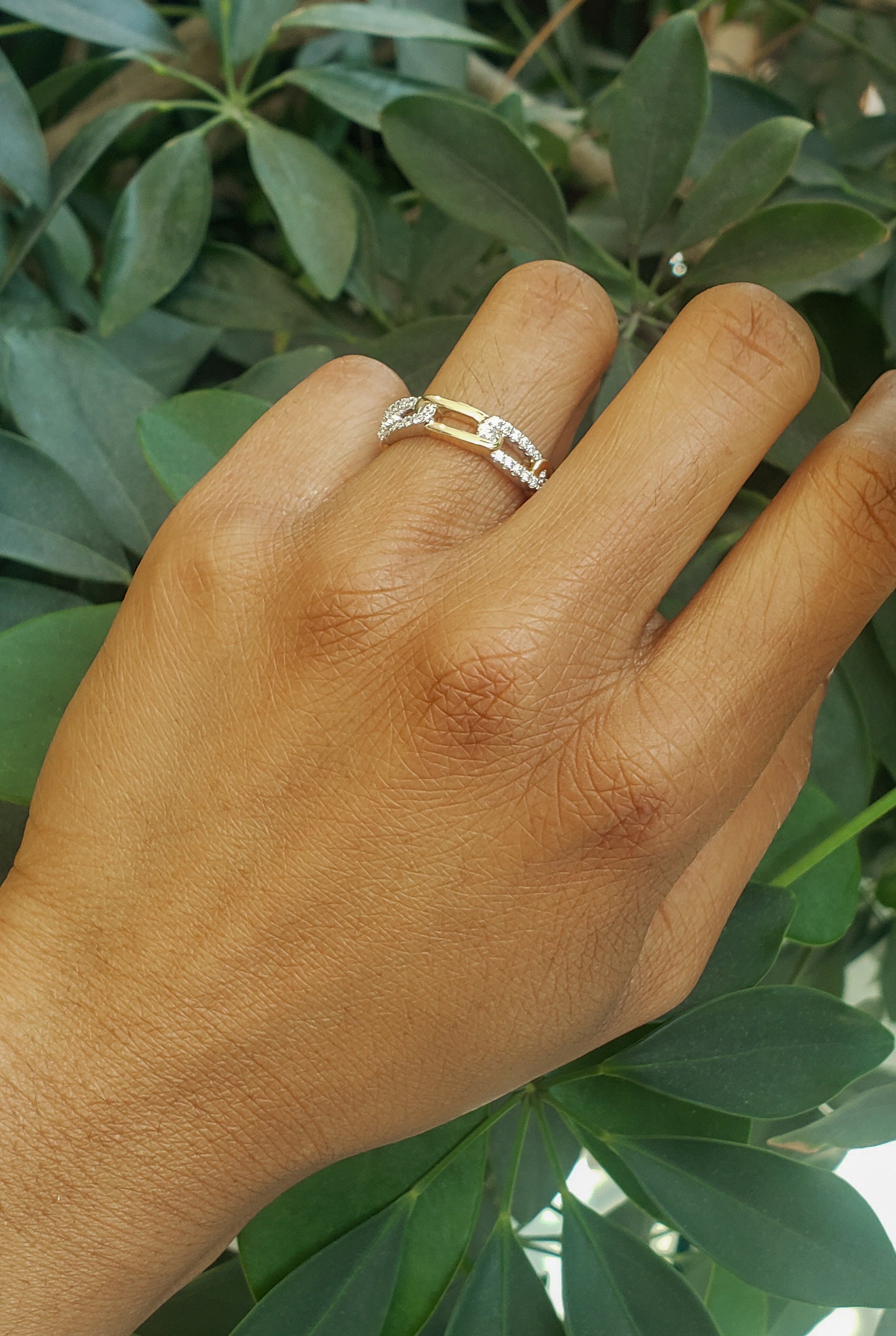 14K Yellow and White Gold 0.21 cttw Diamond Ring - 4.5