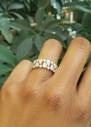 Anillo de diamantes de 0,80 quilates en oro amarillo de 14 quilates