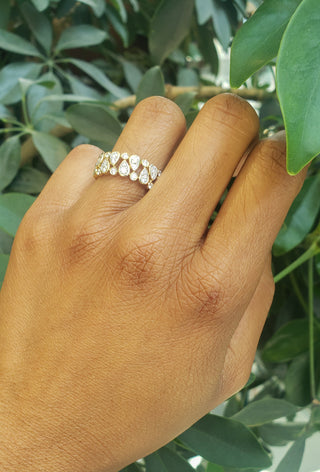 Anillo de diamantes de 0,80 quilates en oro amarillo de 14 quilates