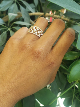 Anillo de diamantes de 1,20 quilates en oro amarillo de 14 quilates