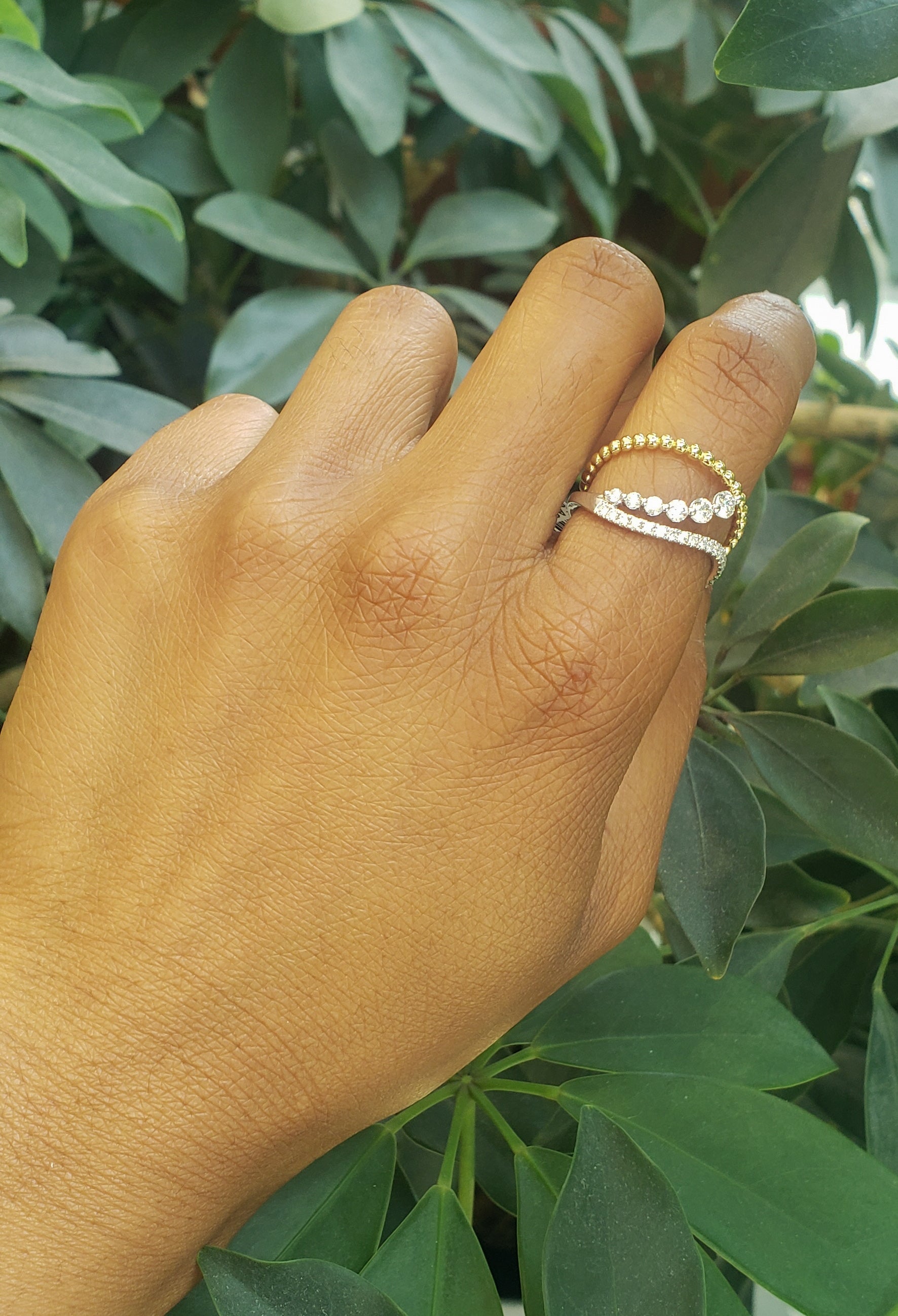 14K Yellow and White Gold cttw Diamond Ring