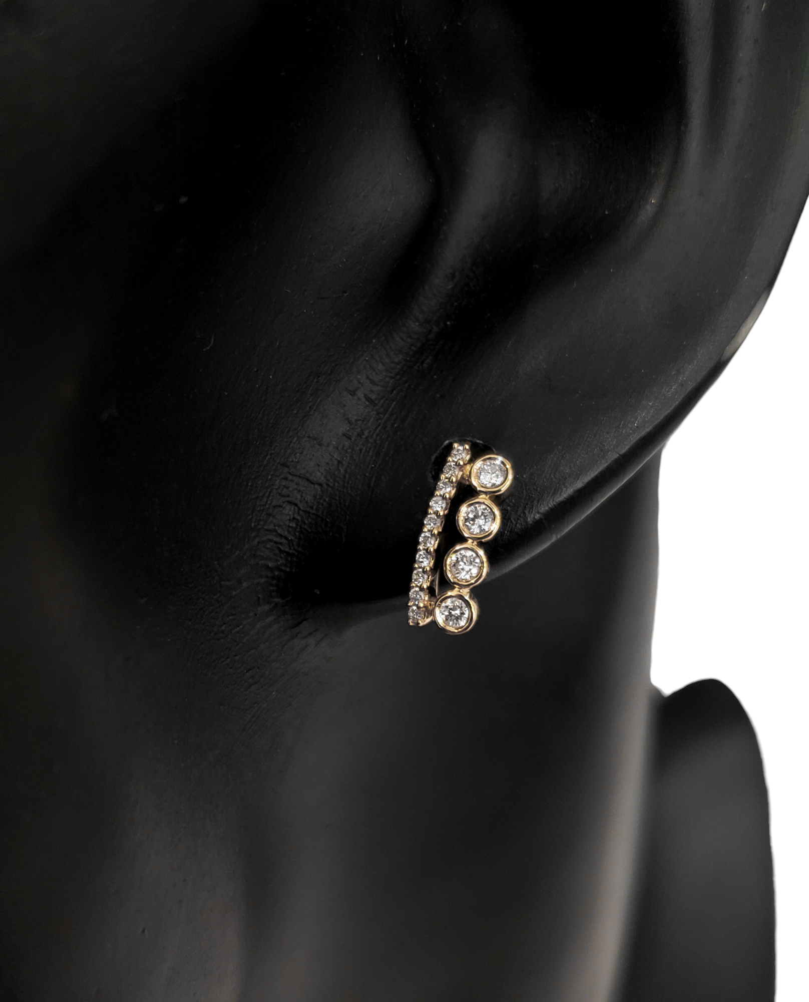 14K Yellow Gold 0.20 cttw Diamond Earrings