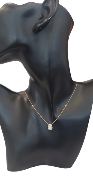 Colgante de diamantes de 0,33 quilates en oro rosa de 14 quilates