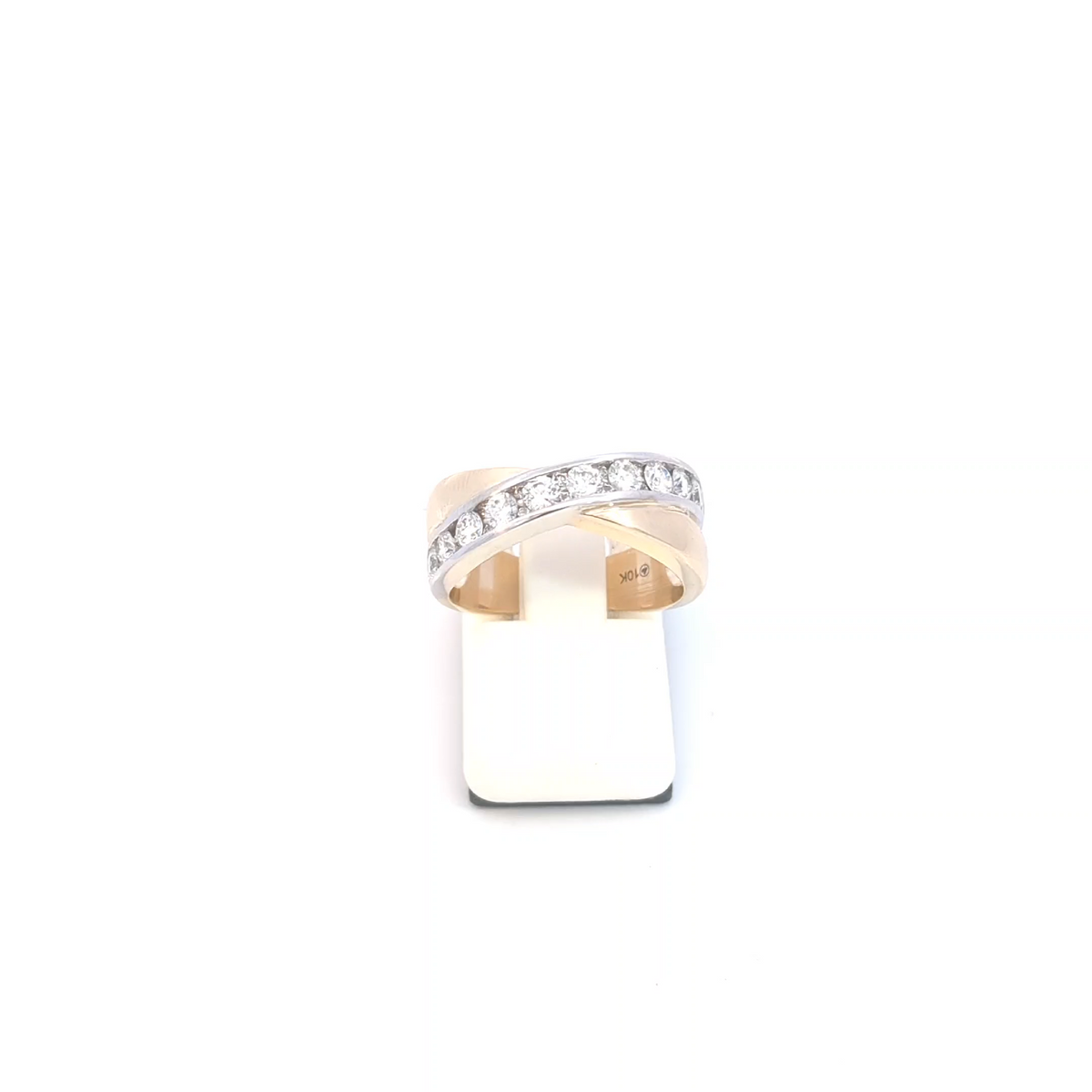 10K 2 Tone Gold 0.74cttw Diamond Ring