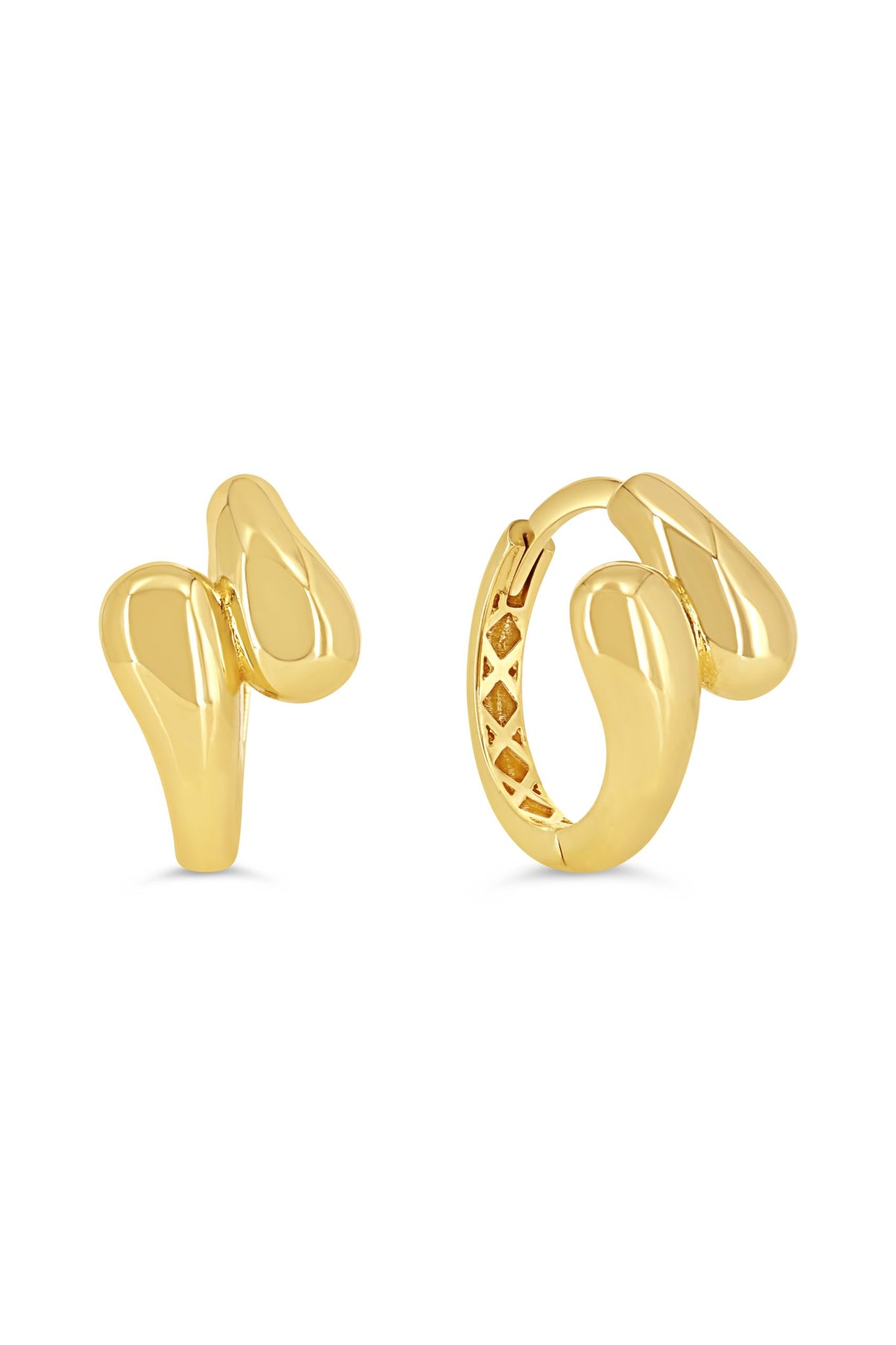 10K Yellow Gold Huggie Earrings