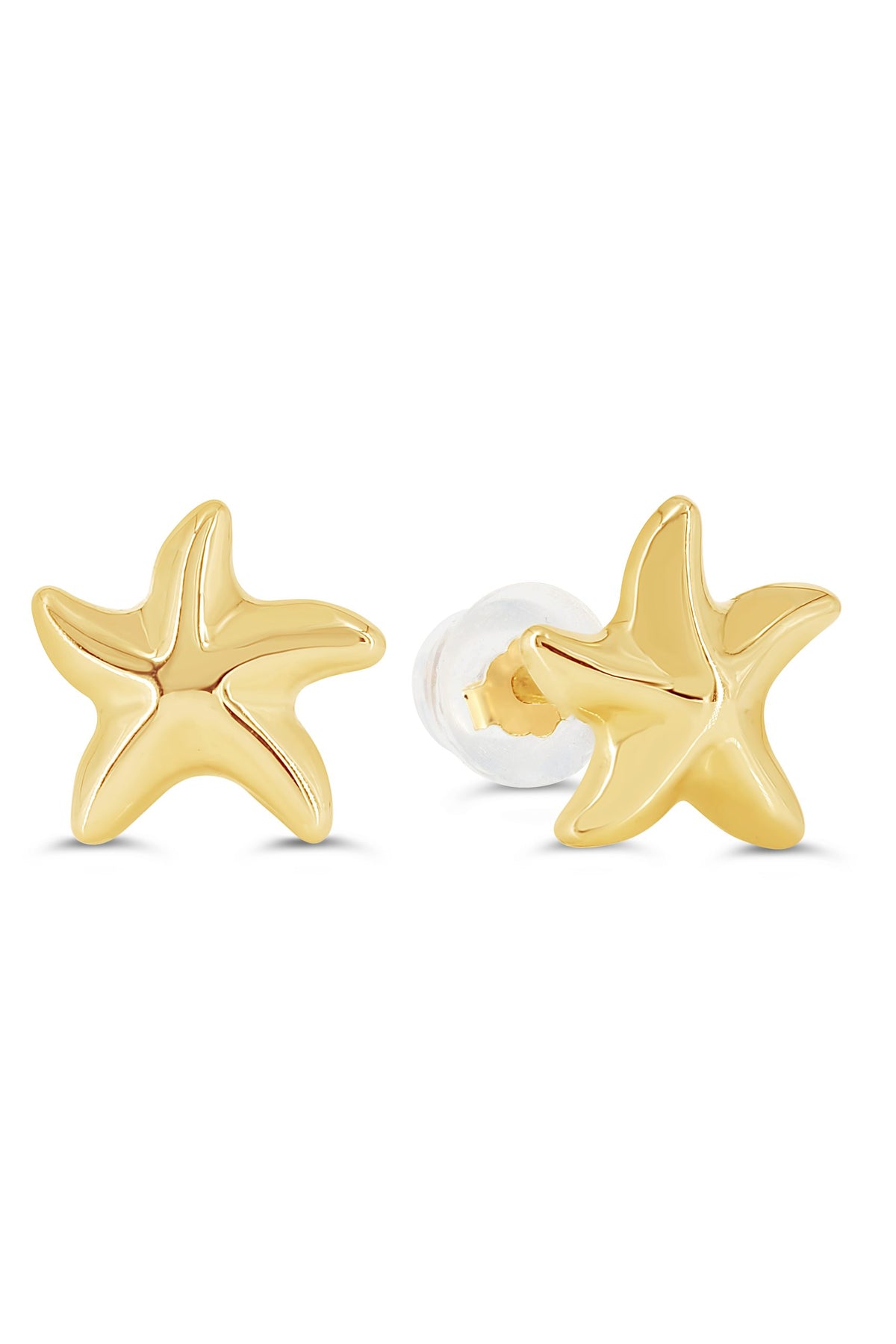 14K Yellow Gold Starfish stud earrings