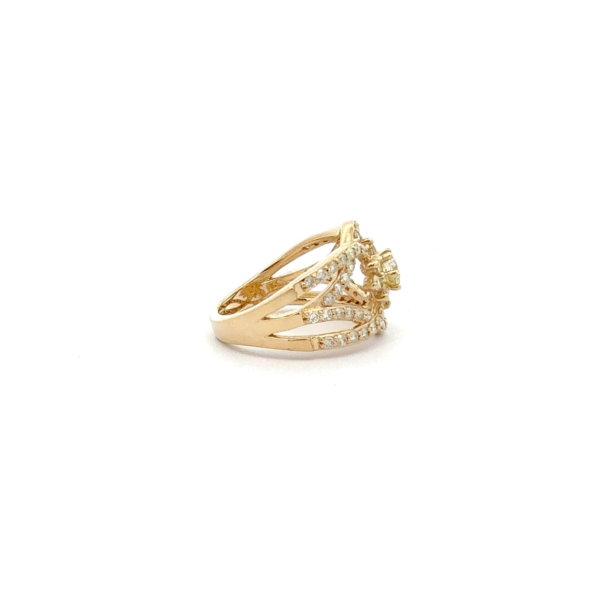 14K Yellow Gold 1.25cttw Canadian Diamond Ring