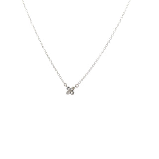 Sterling Silver Lab Grown Diamond Square Necklace 18"